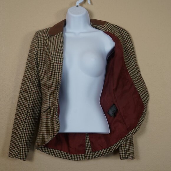 H&M Brown and Red Plaid Blazer - Picture 8 of 10